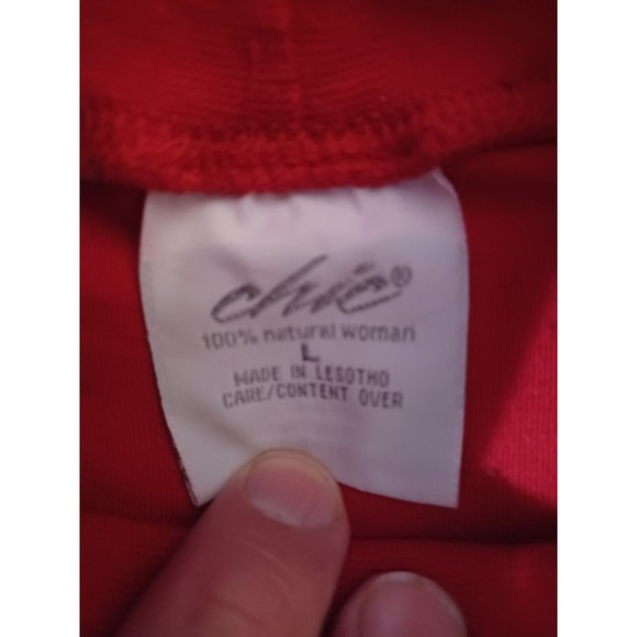 Chic womens red turtleneck size Large vintage - Picture 2 of 6